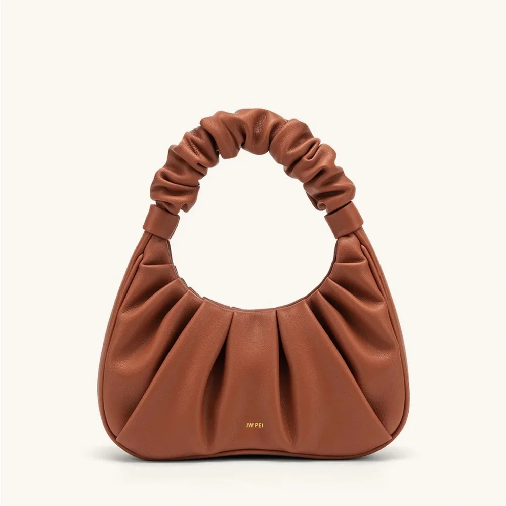 JW PEI Gabbi Ruched Hobo Handbag in Nutella